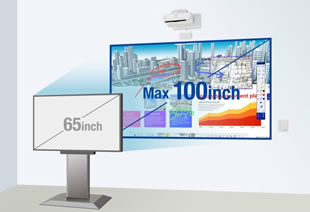 EB-1485Fi Projection size