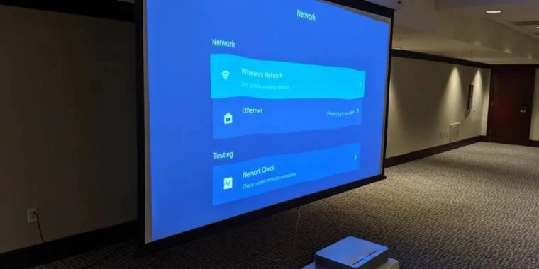 Laser TV pull down screen