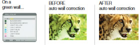 Sharp A104U-B wall colour correction