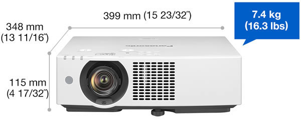 Panasonic PT-VMZ72 Size