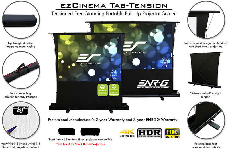 Elite Pull Tab Tensioned pull up screen