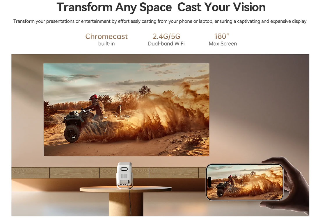 Wanbo T2 Ultra screen mirroring